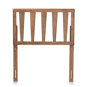 Bowery Hill Walnut Finished Wood Twin Size Headboard
