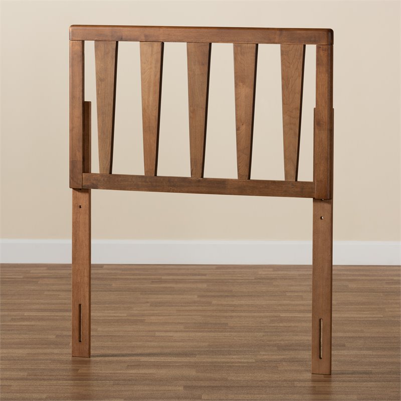 Bowery Hill Walnut Finished Wood Twin Size Headboard
