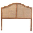 Bowery Hill Rubberwood Ash Walnut King Size Arched Headboard Unassembled