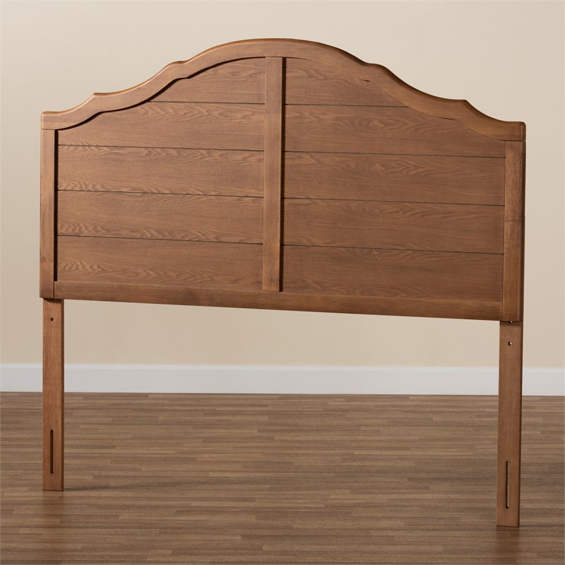 Bowery Hill Modern Wood Vintage King Size Headboard in Ash Walnut