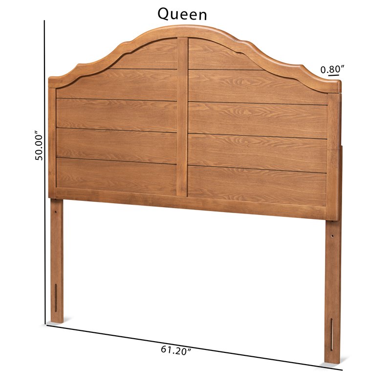 Bowery Hill Modern Wood Vintage King Size Headboard in Ash Walnut