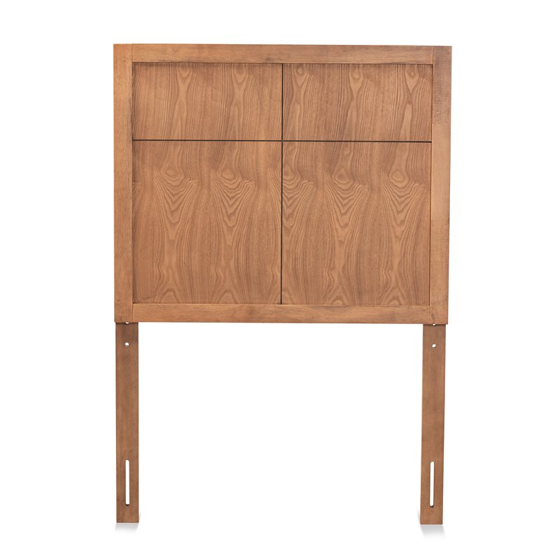 Bowery Hill Walnut Finished Wood Twin Size Headboard