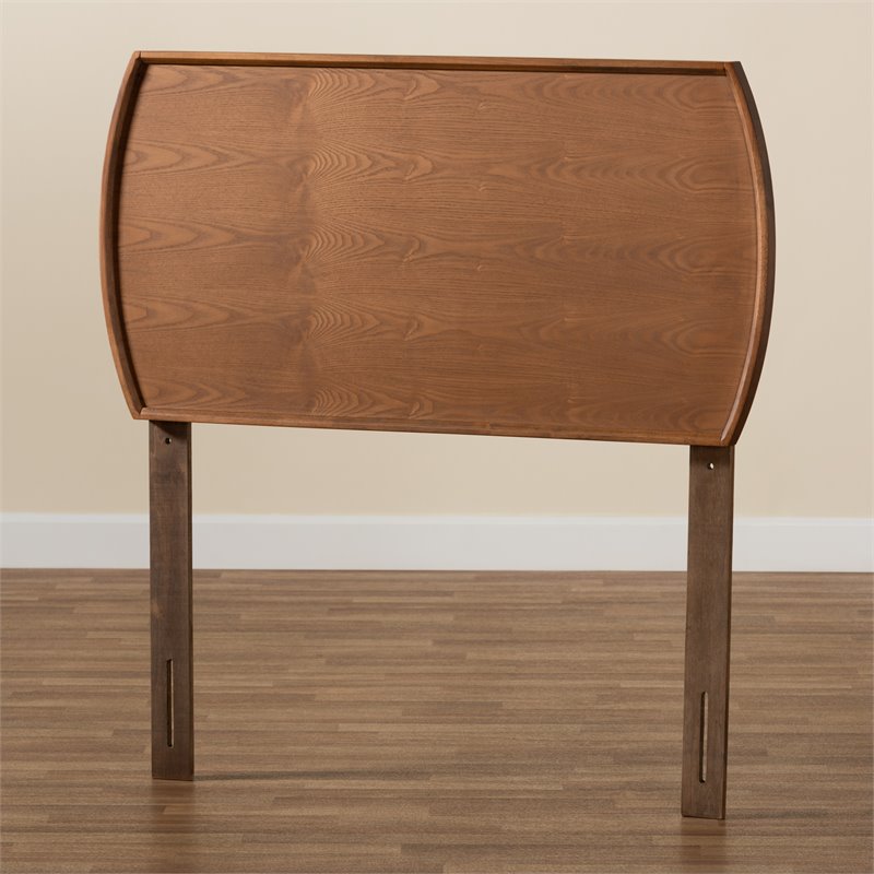 Bowery Hill Walnut Finished Wood Twin Size Headboard