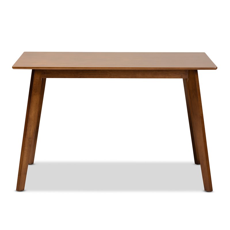 Bowery Hill Transitional Walnut Brown Finished Wood Dining Table