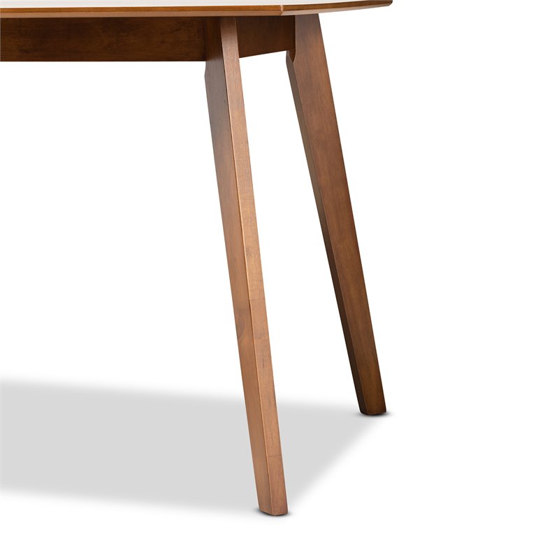 Bowery Hill Transitional Walnut Brown Finished Wood Dining Table