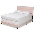 Bowery Hill Light Pink Upholstered Full Size Panel Bed