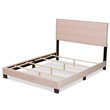 Bowery Hill Light Pink Upholstered Full Size Panel Bed