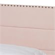 Bowery Hill Light Pink Upholstered Full Size Panel Bed