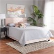 Bowery Hill Light Pink Upholstered Full Size Panel Bed