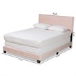 Bowery Hill Light Pink Upholstered Full Size Panel Bed