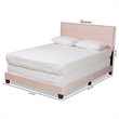 Bowery Hill Light Pink Upholstered Full Size Panel Bed