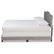 Bowery Hill Grey Upholstered Queen Size Panel Bed