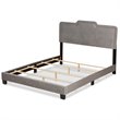 Bowery Hill Grey Upholstered Queen Size Panel Bed
