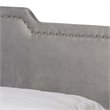 Bowery Hill Grey Upholstered Queen Size Panel Bed