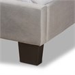 Bowery Hill Grey Upholstered Queen Size Panel Bed