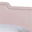 Bowery Hill Light Pink Upholstered Queen Size Panel Bed
