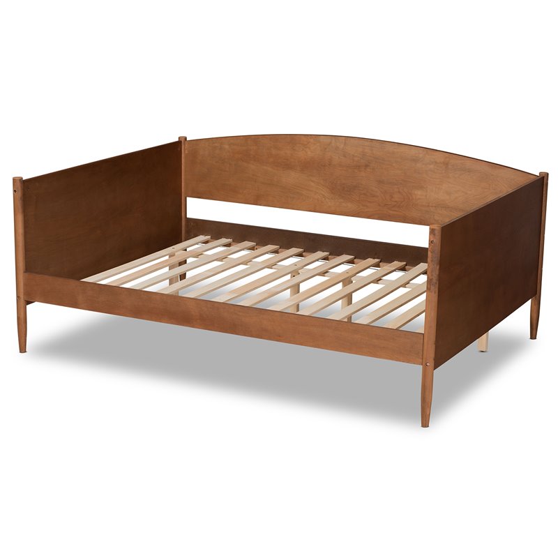 Bowery Hill Rubberwood Ash Walnut Daybed Rectangular Mid-Century 78.2