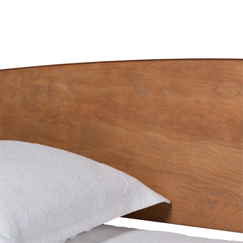 Bowery Hill Rubberwood Ash Walnut Daybed Rectangular Mid-Century 78.2