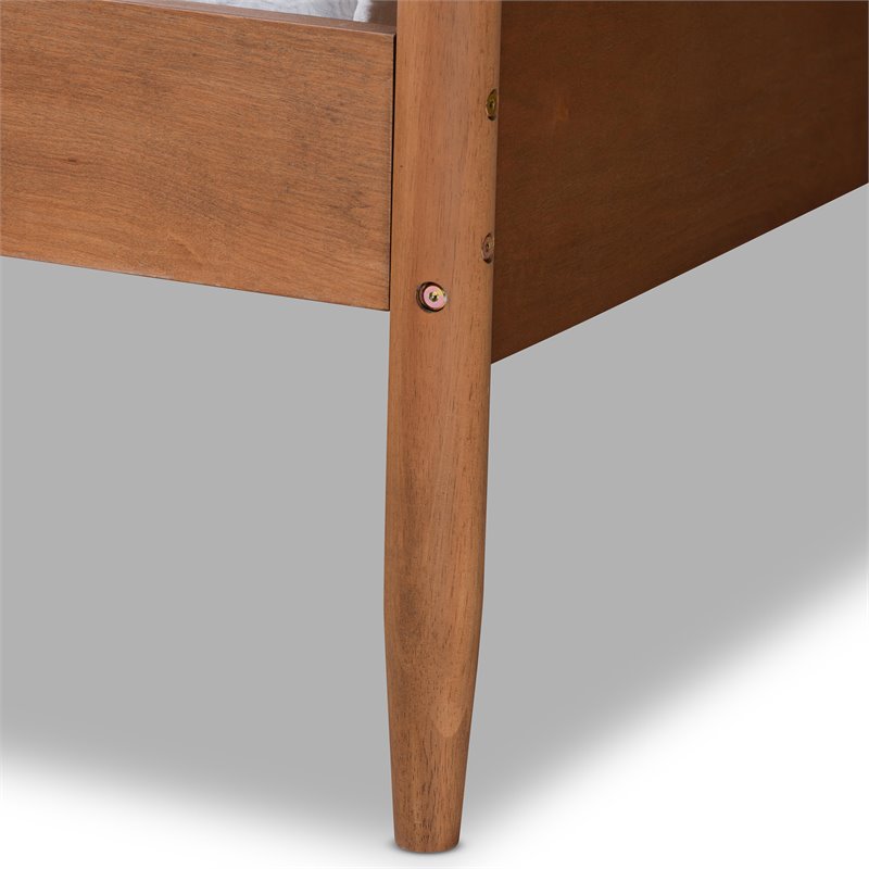 Bowery Hill Rubberwood Ash Walnut Daybed Rectangular Mid-Century 78.2