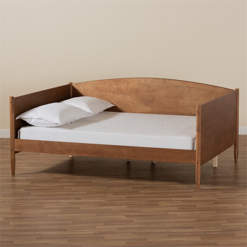 Bowery Hill Rubberwood Ash Walnut Daybed Rectangular Mid-Century 78.2