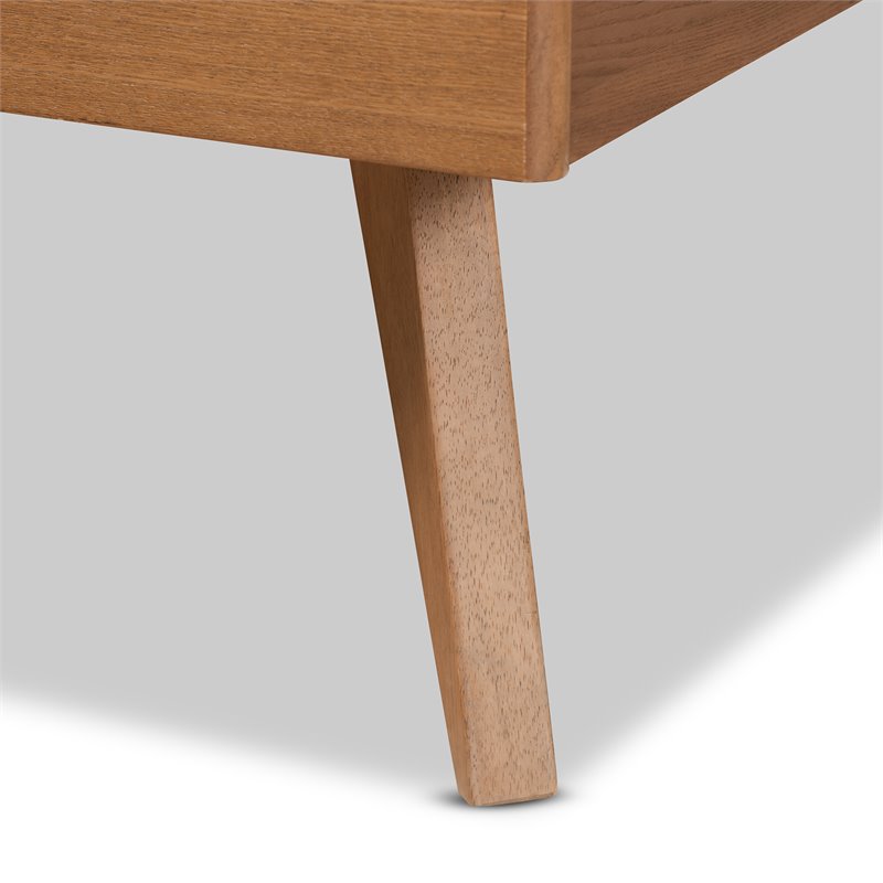 Bowery Hill Walnut Brown Finished Wood King Size Platform Bed
