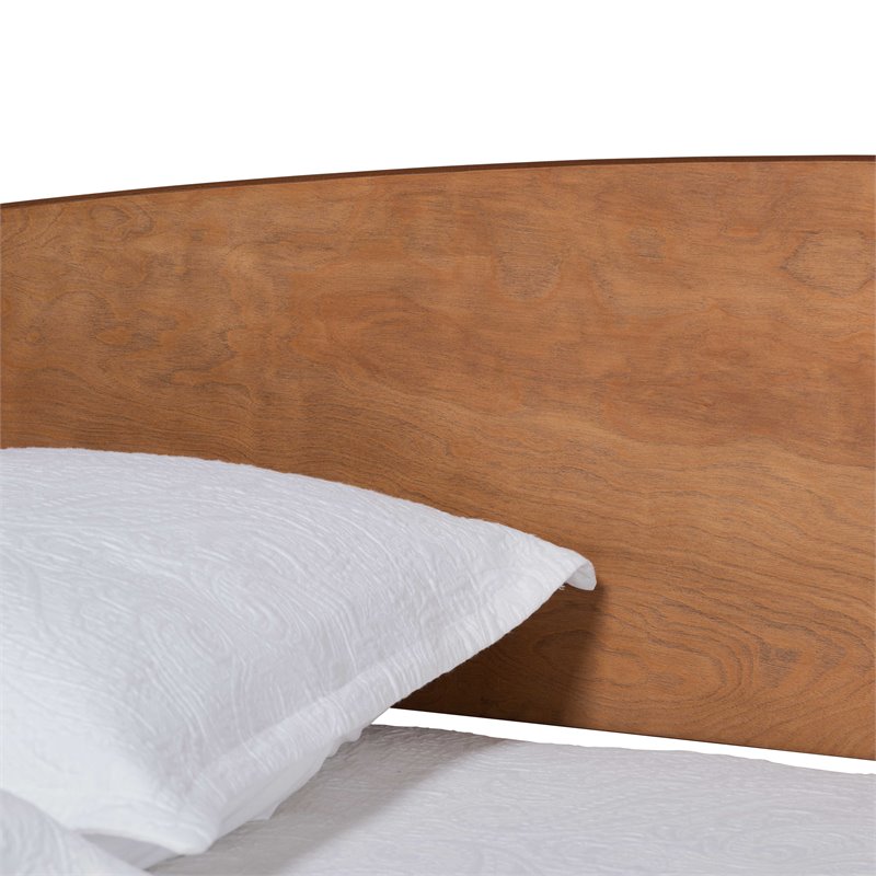 Bowery Hill Ash Walnut Finished Wood Full Size Daybed with Trundle