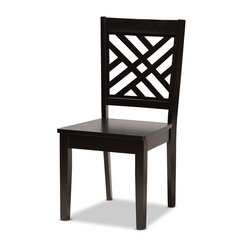 Bowery Hill Dark Brown Finished Wood 5-Piece Dining Set