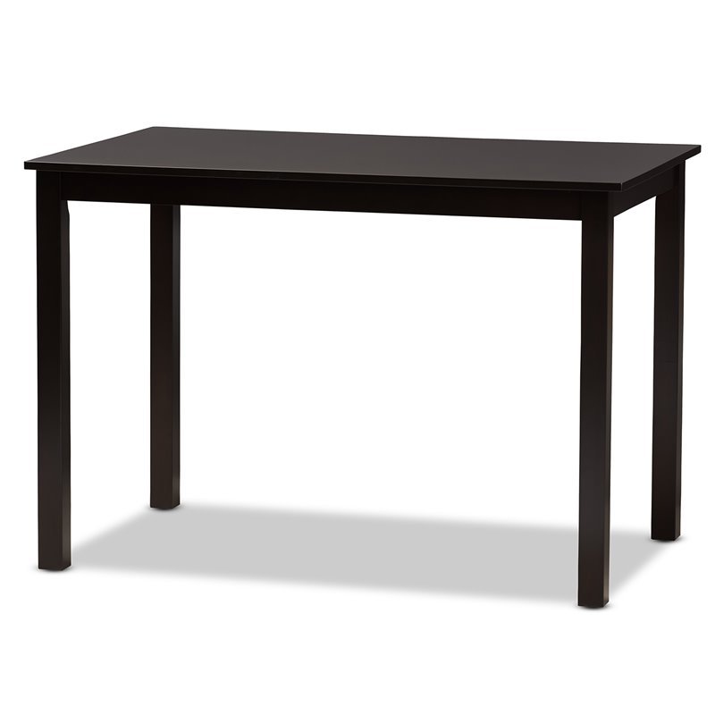 Bowery Hill Dark Brown Finished Wood 5-Piece Dining Set