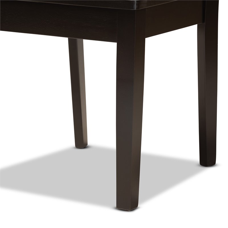 Bowery Hill Dark Brown Finished Wood 5-Piece Dining Set
