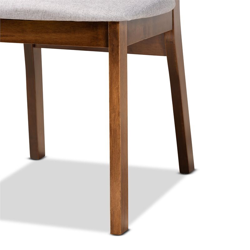 Bowery Hill Grey Walnut Brown Finished Wood 5-Piece Dining Set