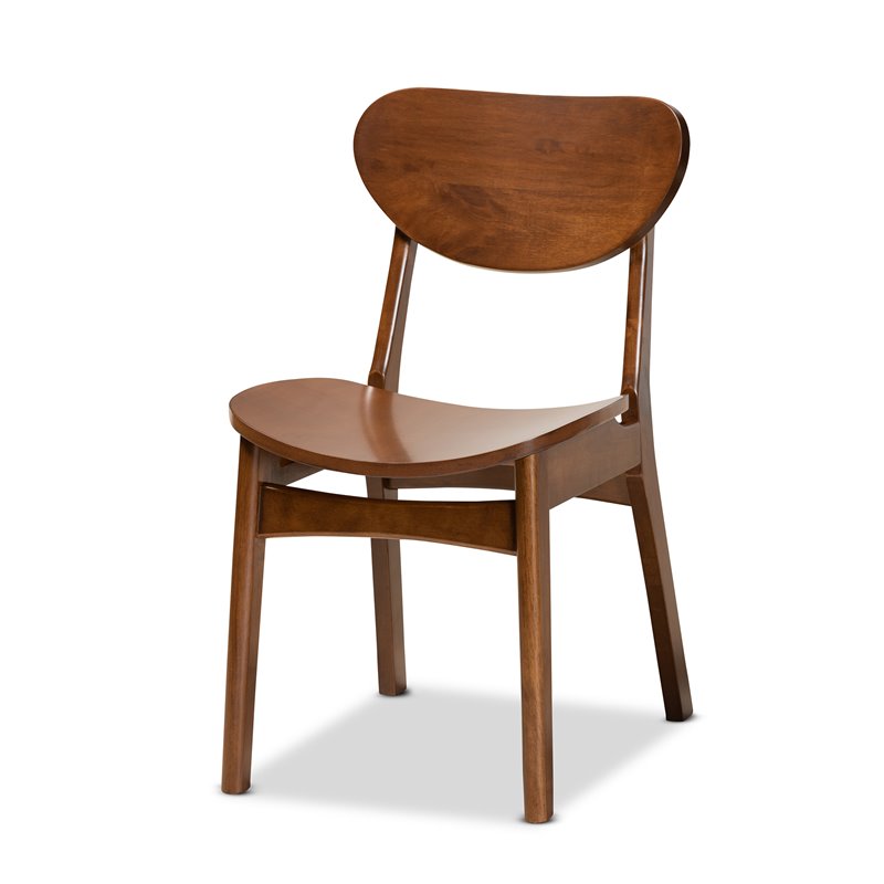 Bowery Hill Walnut Brown Finished Wood 5-Piece Dining Set