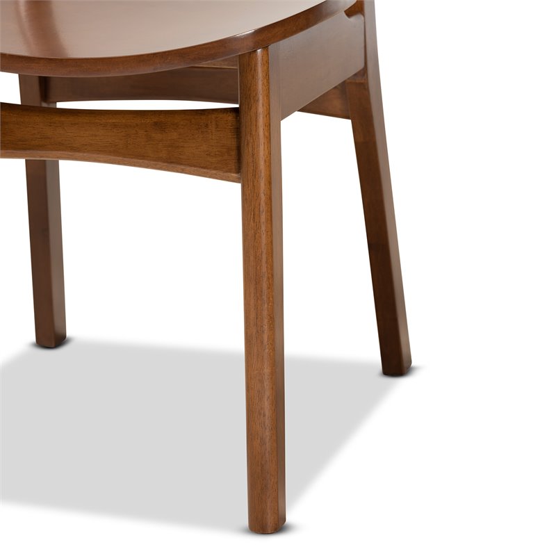Bowery Hill Walnut Brown Finished Wood 5-Piece Dining Set