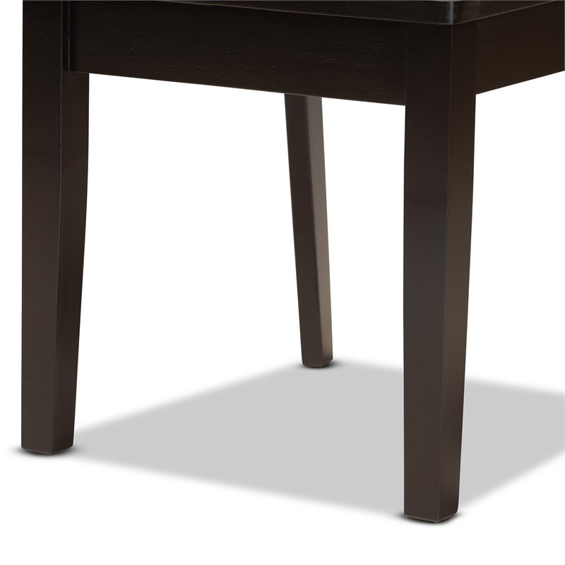 Bowery Hill Dark Brown Finished Wood 5-Piece Dining Set