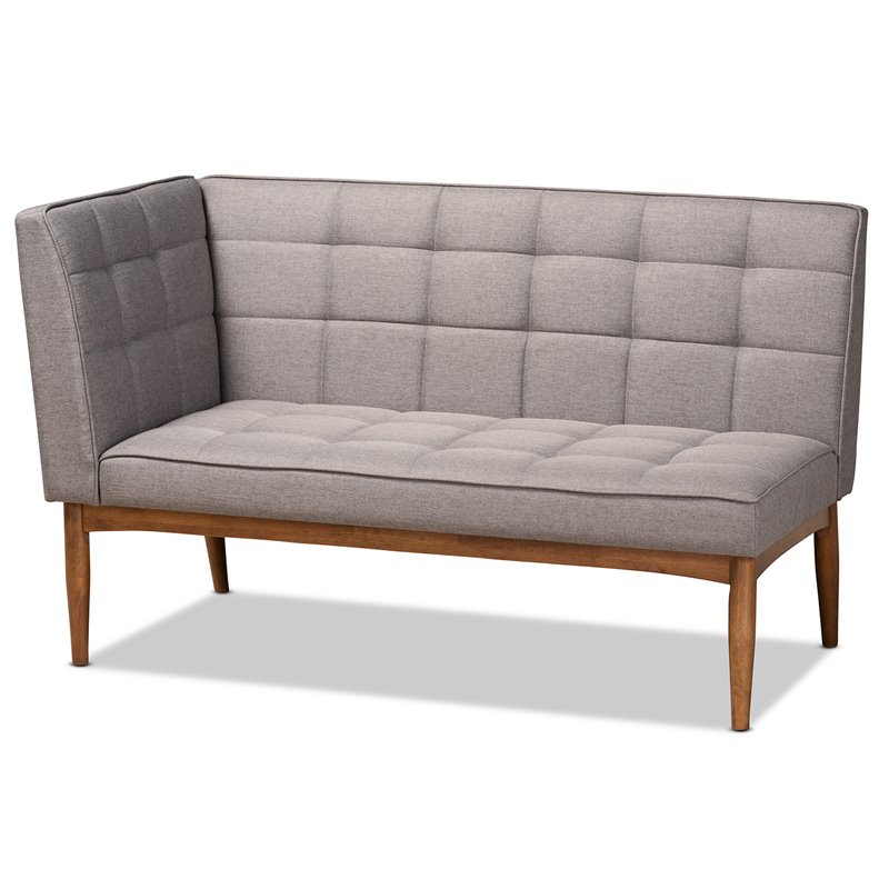 Bowery Hill Grey and Brown Finished Wood 2-Piece Dining Set