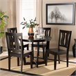 Bowery Hill Transitional Dark Brown Finished Wood 5-Piece Dining Set