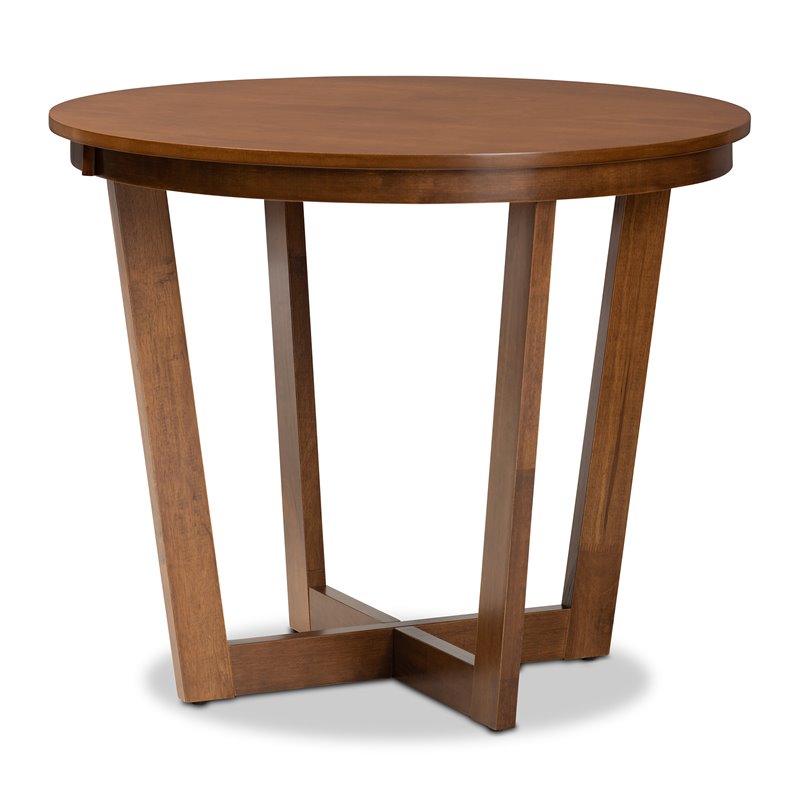 Bowery Hill Transitional Walnut Brown Finished Wood 5-Piece Dining Set