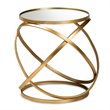 Bowery Hill Gold Finished Metal and Mirrored Glass End Table