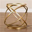 Bowery Hill Gold Finished Metal and Mirrored Glass End Table