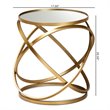 Bowery Hill Gold Finished Metal and Mirrored Glass End Table