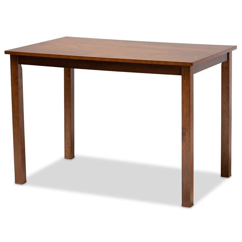Bowery Hill Transitional Walnut Brown Finished Wood 5-Piece Dining Set
