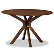 Bowery Hill Walnut Brown Finished Wood 7-Piece Dining Set