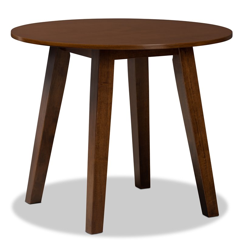 Bowery Hill Walnut Brown Finished Wood 5-Piece Dining Set
