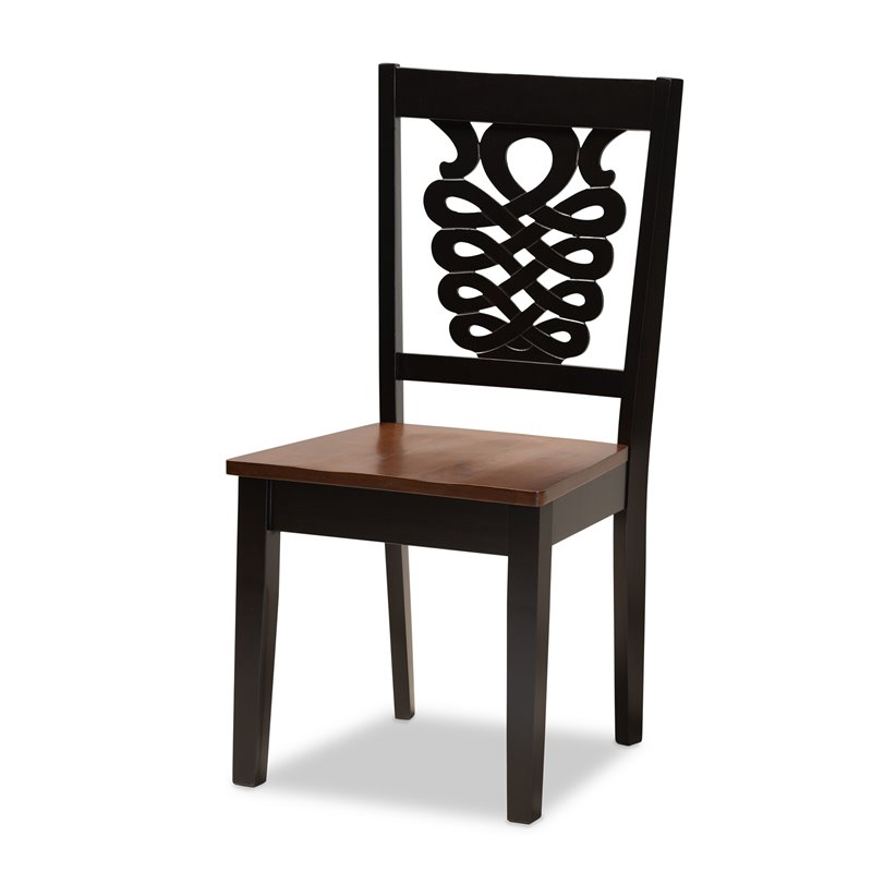 Bowery Hill Two-Tone Brown Finished Wood 5-Piece Dining Set