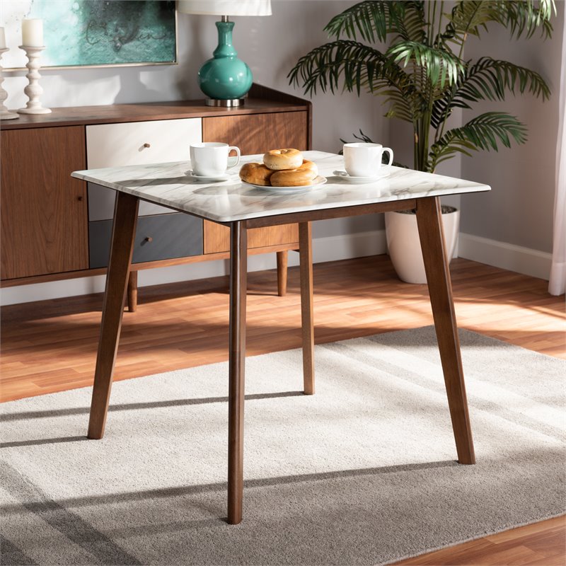 Bowery Hill Contemporary Brown Finished Wood Dining Table