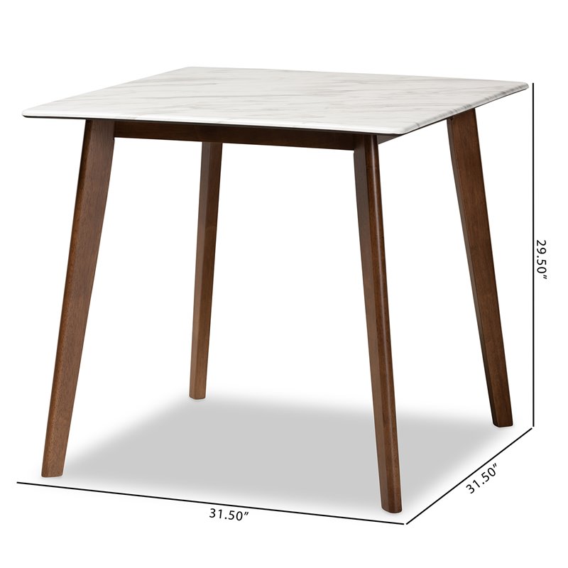 Bowery Hill Contemporary Brown Finished Wood Dining Table