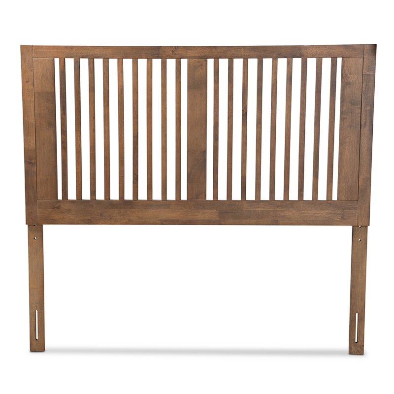 Bowery Hill Ash Walnut Finished Wood King Size Headboard
