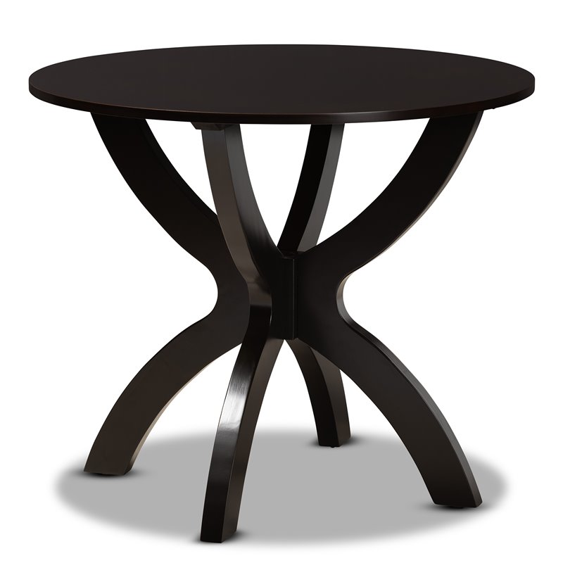 Bowery Hill Dark Brown Finished Wood 5-Piece Dining Set