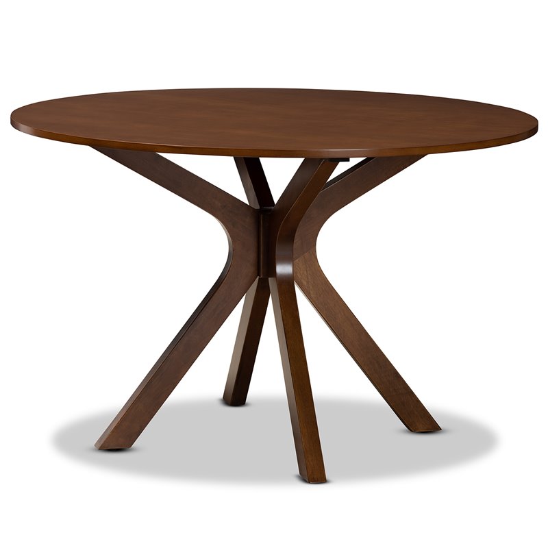 Bowery Hill Walnut Brown Finished Wood 7-Piece Dining Set