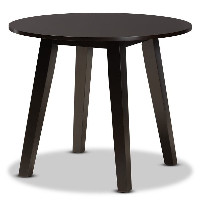 Bowery Hill Dark Brown Finished Wood 5-Piece Dining Set