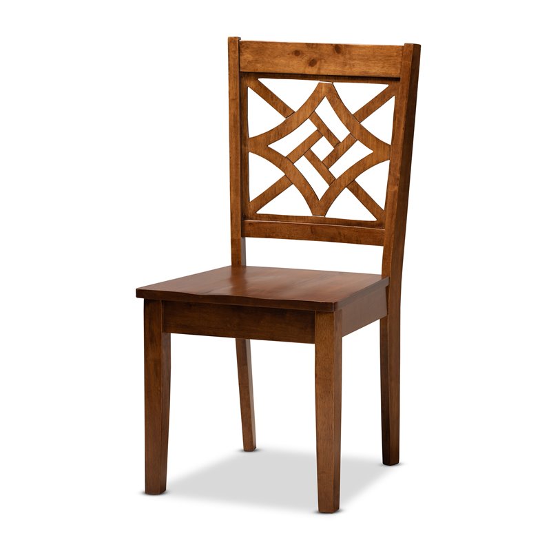 Bowery Hill Walnut Brown Finished Wood 5-Piece Dining Set